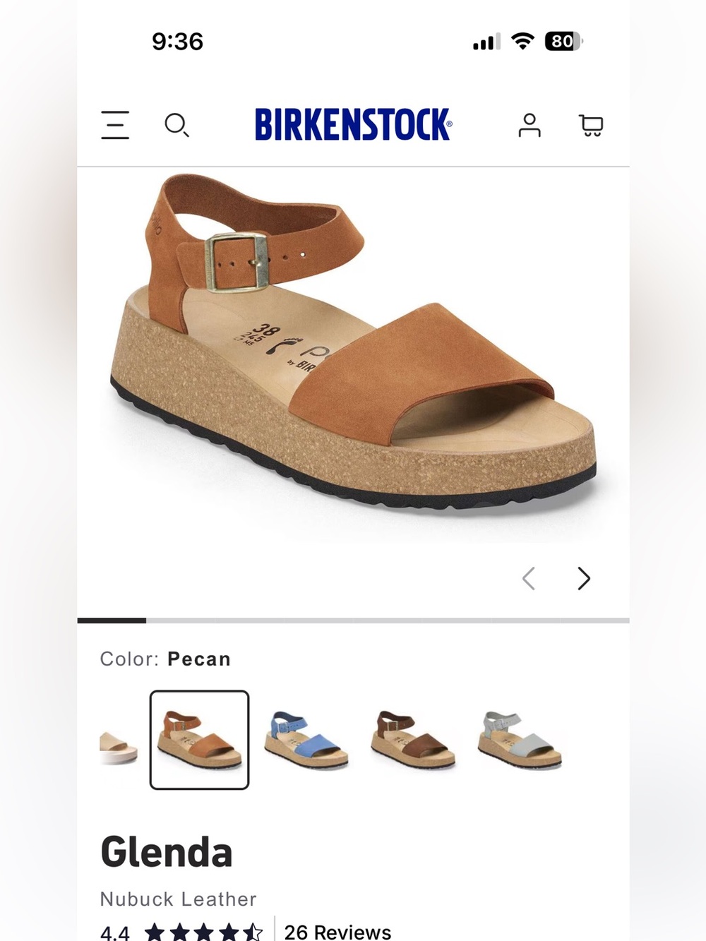 Glenda Women’s Sandal - Pecan Nubuck Leather